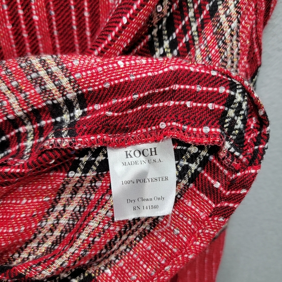 KOCH LYLE PLAID BOXY BUTTON TOP, SIZE L - Picture 6 of 8